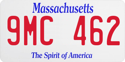 MA license plate 9MC462