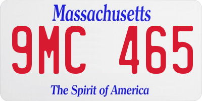 MA license plate 9MC465