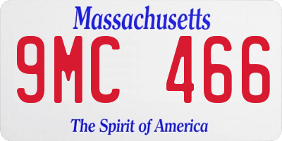 MA license plate 9MC466