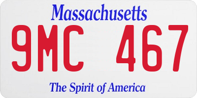 MA license plate 9MC467