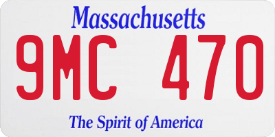 MA license plate 9MC470