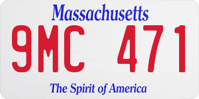 MA license plate 9MC471