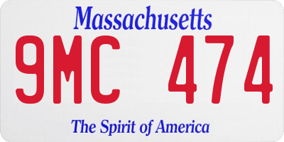 MA license plate 9MC474