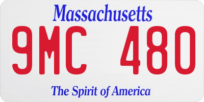 MA license plate 9MC480