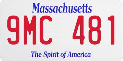 MA license plate 9MC481