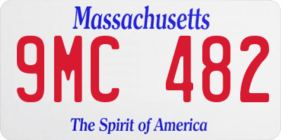 MA license plate 9MC482