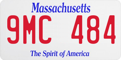 MA license plate 9MC484