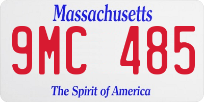 MA license plate 9MC485