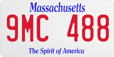 MA license plate 9MC488