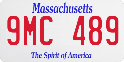 MA license plate 9MC489