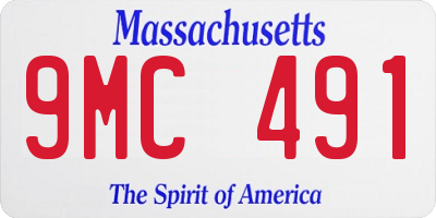 MA license plate 9MC491