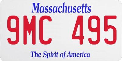 MA license plate 9MC495
