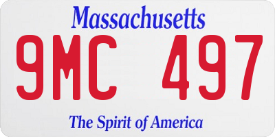 MA license plate 9MC497