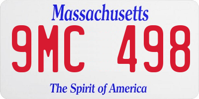 MA license plate 9MC498