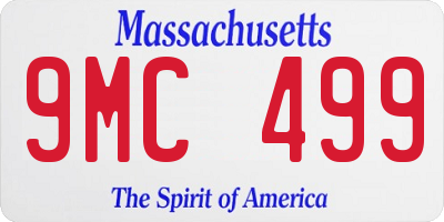 MA license plate 9MC499