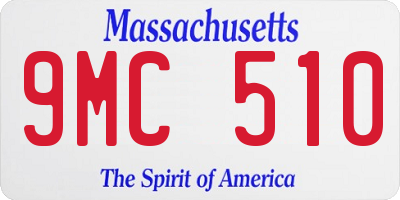 MA license plate 9MC510
