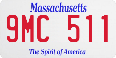 MA license plate 9MC511