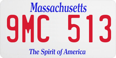 MA license plate 9MC513