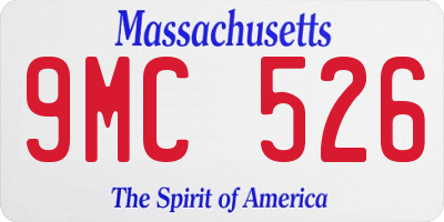 MA license plate 9MC526