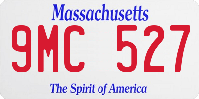 MA license plate 9MC527