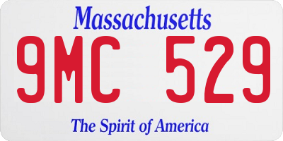 MA license plate 9MC529
