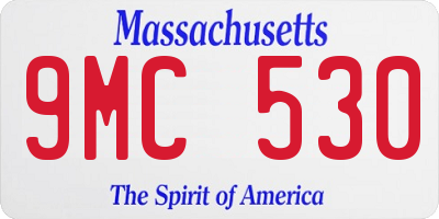 MA license plate 9MC530