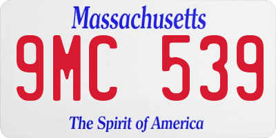 MA license plate 9MC539