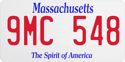 MA license plate 9MC548