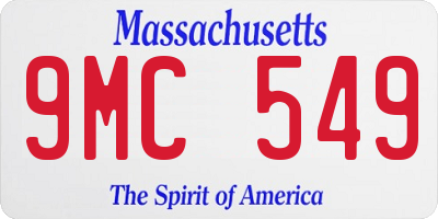 MA license plate 9MC549