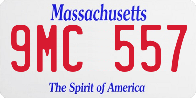 MA license plate 9MC557