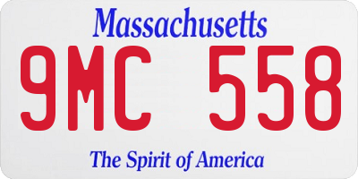 MA license plate 9MC558