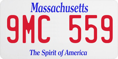 MA license plate 9MC559