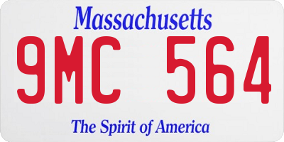 MA license plate 9MC564
