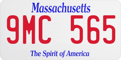 MA license plate 9MC565
