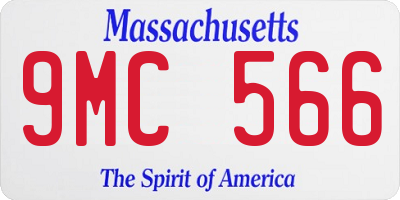 MA license plate 9MC566