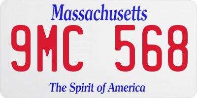 MA license plate 9MC568