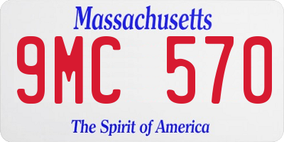 MA license plate 9MC570