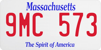MA license plate 9MC573