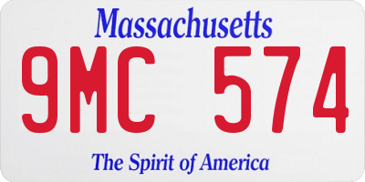 MA license plate 9MC574