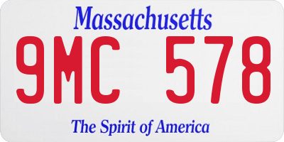 MA license plate 9MC578