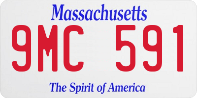 MA license plate 9MC591