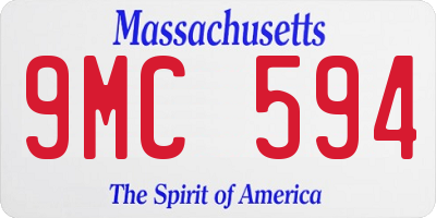MA license plate 9MC594