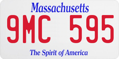MA license plate 9MC595