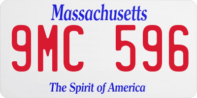 MA license plate 9MC596