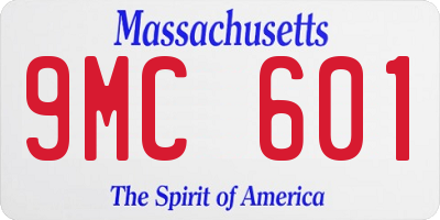 MA license plate 9MC601