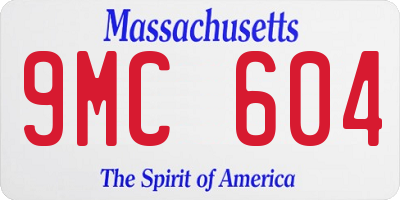 MA license plate 9MC604