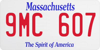 MA license plate 9MC607