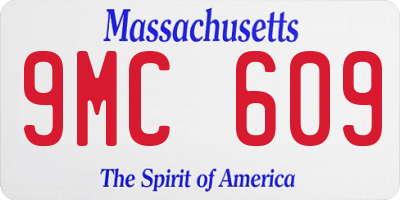 MA license plate 9MC609