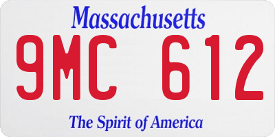 MA license plate 9MC612