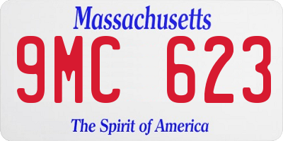 MA license plate 9MC623